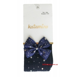 Нарядные колготки для девочек со стразами тм" Katamino " темно-синие