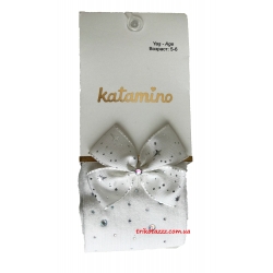 Нарядные колготки для девочек со стразами тм" Katamino " молочные