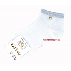 Короткі шкарпетки для дівчаток тм &quot;Золото&quot; білі