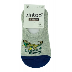 Сліди (шкарпетки) для хлопчиків тм &quot;Xintao&quot; Діно сірий меланж
