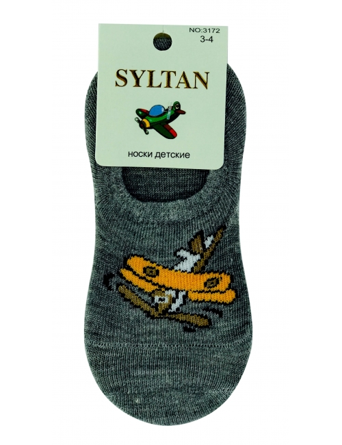Сліди (шкарпетки) для хлопчиків тм &quot;Sultan&quot; Літак сірий