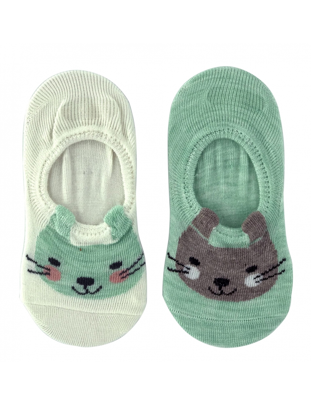 Сліди (шкарпетки) для хлопчиків 2 пари Midini Зайчики зелені + молочні