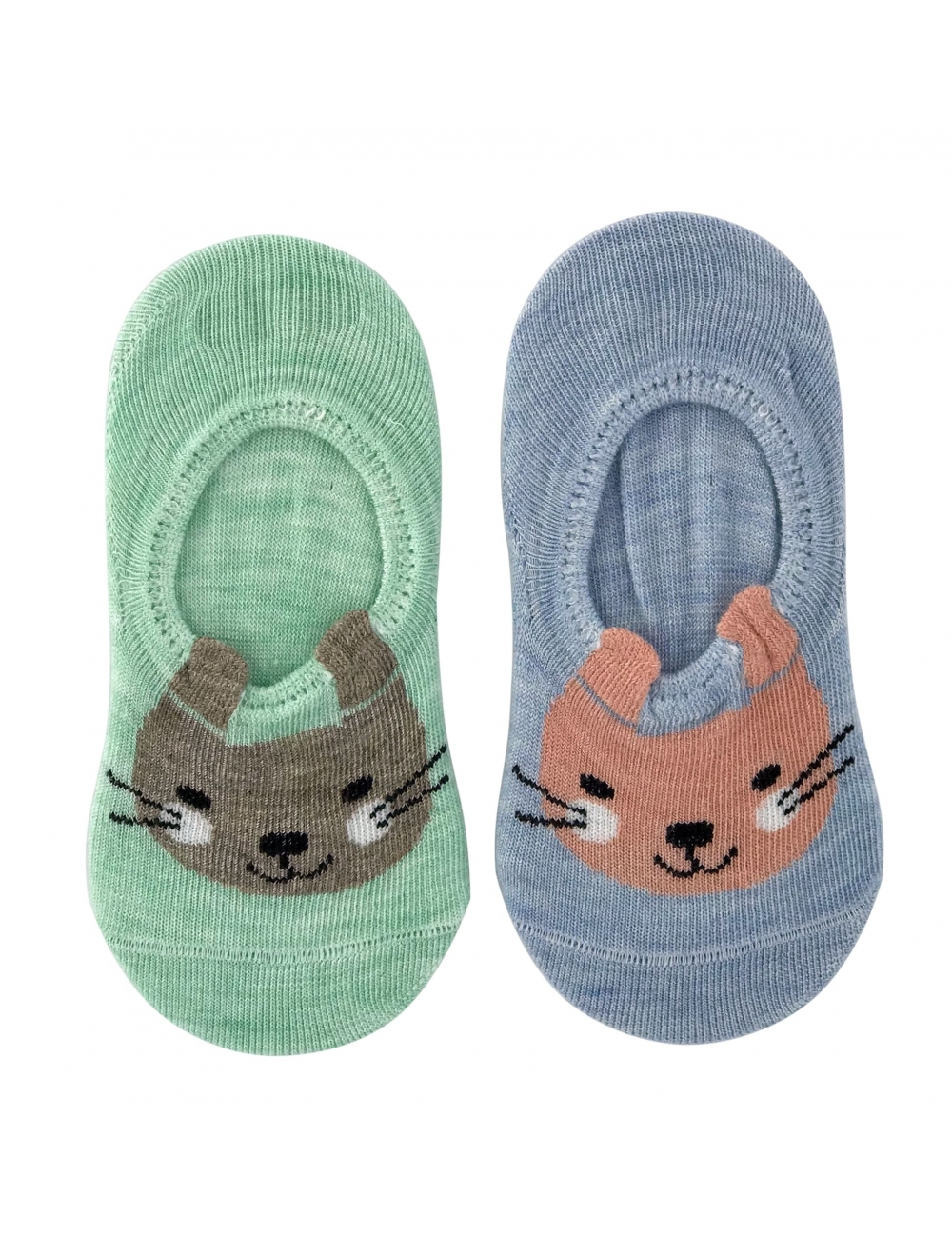 Сліди (шкарпетки) для хлопчиків 2 пари Midini Зайчики зелені + блакитні