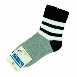 Шкарпетки для хлопчиків тм &quot;Фенна&quot; сірі з смужкою