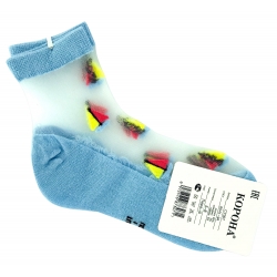 Шкарпетки для дівчинки (підлітка) тм &quot;Корона&quot; блакитні