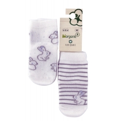 Шкарпетки для новонароджених 2шт тм &quot;Bibaby&quot; зайчики з блакитним