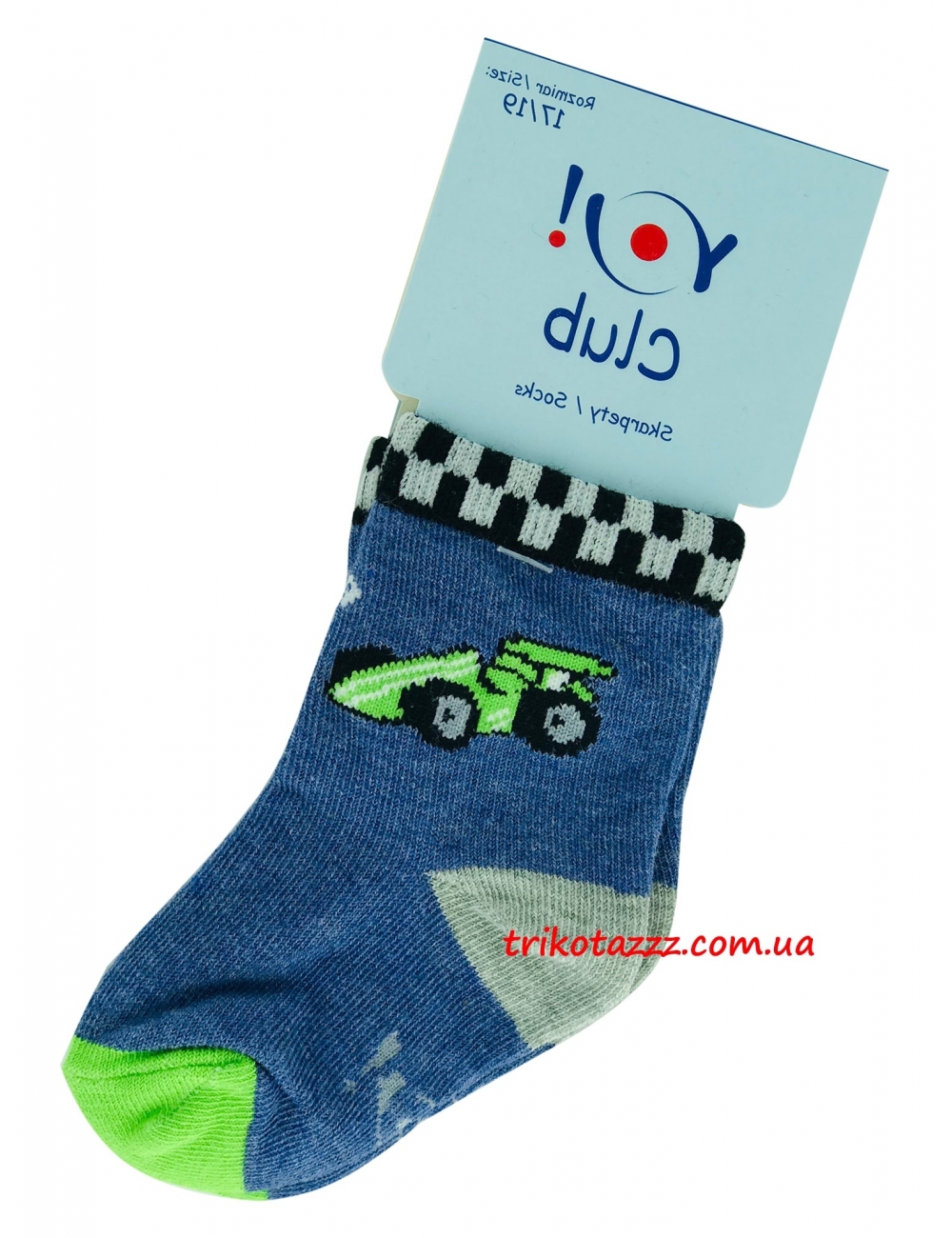 Шкарпетки для хлопчиків тм &quot;Yo&quot; Машинки на синьому