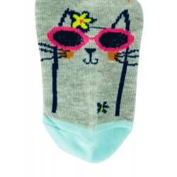 Шкарпетки для дівчаток тм &quot;Yo&quot; Котик на сірому