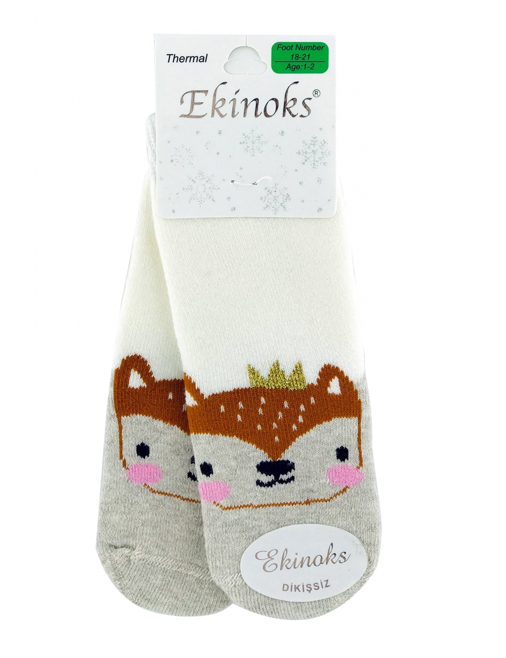 Теплые носки для девочки с тормозками тм " Erinoks " Енотик