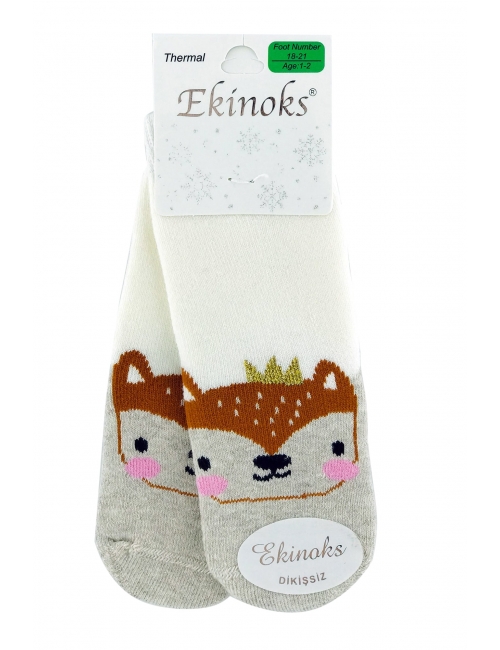 Теплі шкарпетки для дівчинки з тормозком тм "Erinoks" Енотик