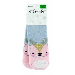 Теплые носки для девочки с тормозками тм " Erinoks " Олененок