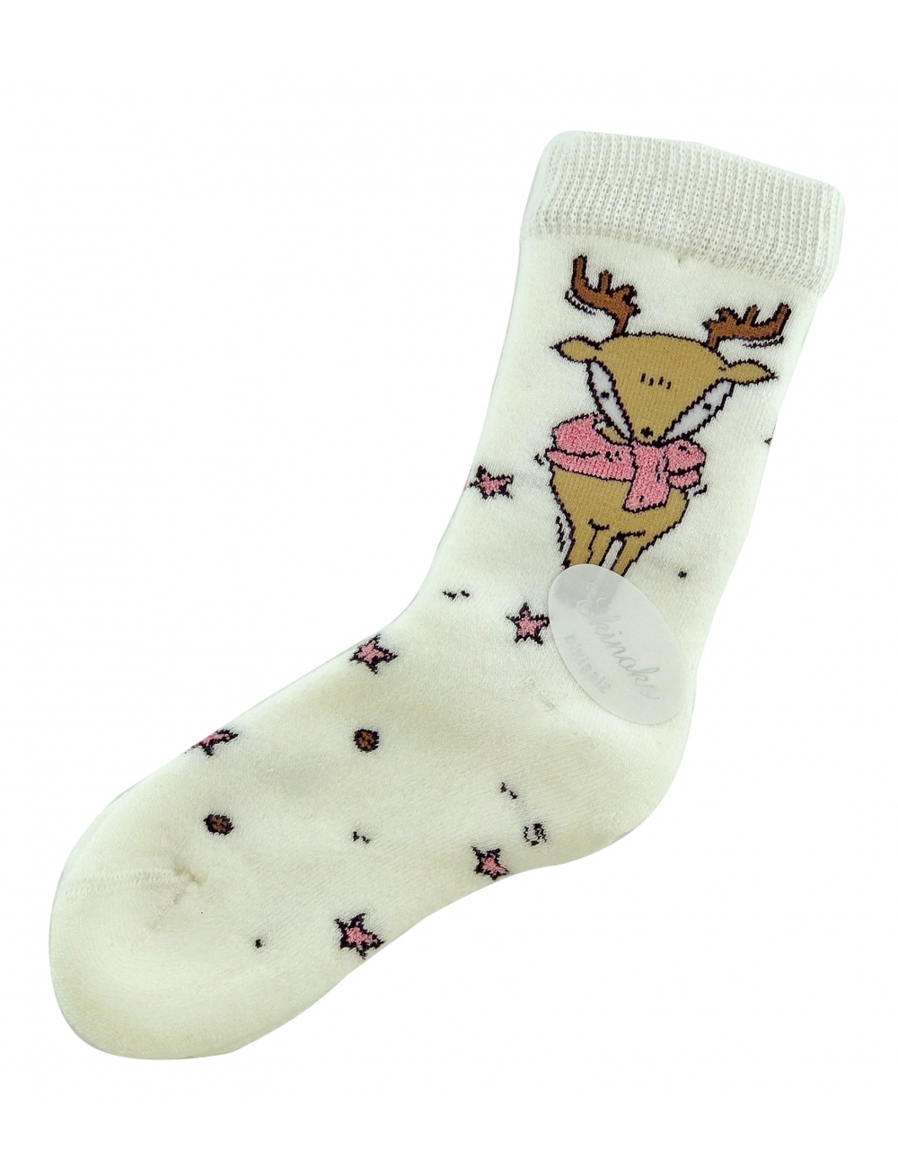 Теплі шкарпетки для дівчинки тм &quot;Erinoks&quot; Олень білі