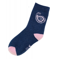 Теплые носки для девочек тм" Yo " синие с розовым
