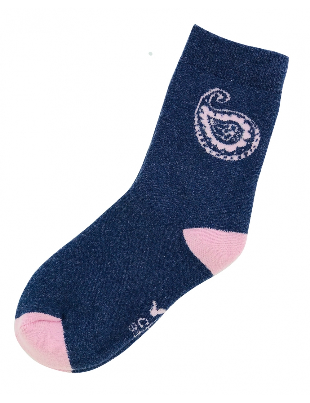 Теплые носки для девочек тм" Yo " синие с розовым