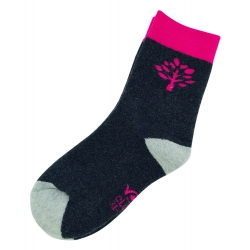 Теплые носки для девочек тм" Yo " серые с розовым