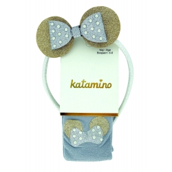 Колготки капроновые для девочки Минни Маус с обручем тм"Katamino" серые