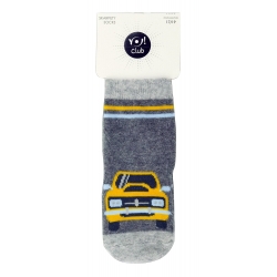 Дитячі шкарпетки для хлопчиків тм Yo Машина на сірому