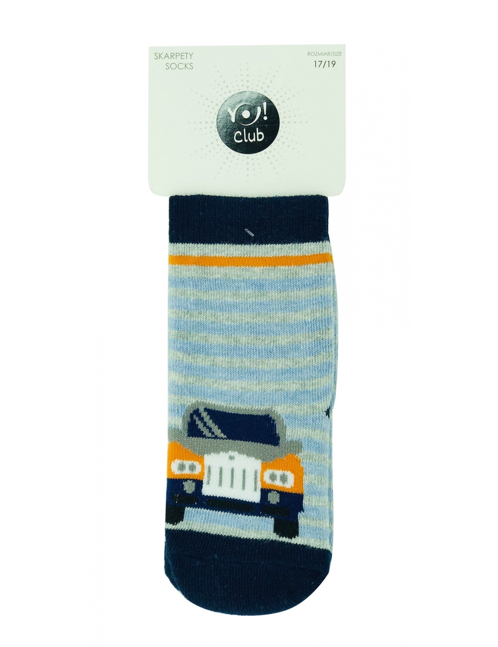 Дитячі шкарпетки для хлопчиків тм Yo Машина і блакитна смужка