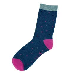 Шкарпетки для дівчаток і підлітків тм "Yo" сині з точками