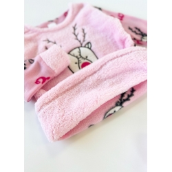 Піжама для дівчинки махрова ТМ "Mini Moon" олень рожева